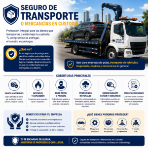 Seguro de Transporte o Mercancías en Custodia